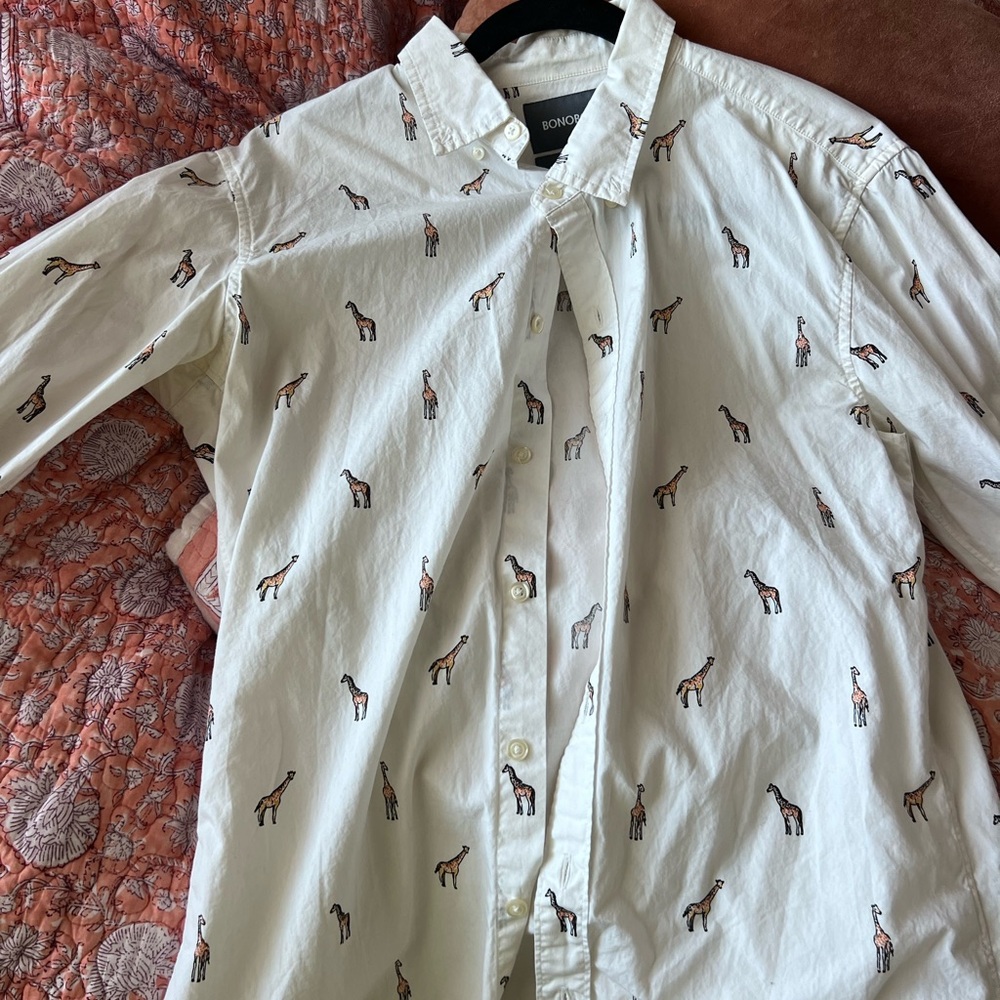 Lightly used Bonobos Giraffe dress shirt